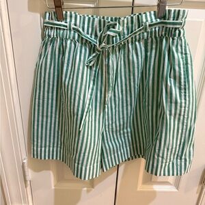 Mille Cary Green Stripe Paperbag Waist short XS